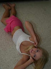 Skye loves to tease when she lets you look up her skirt a little